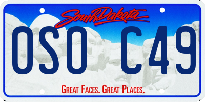 SD license plate 0SOC49
