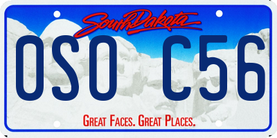 SD license plate 0SOC56