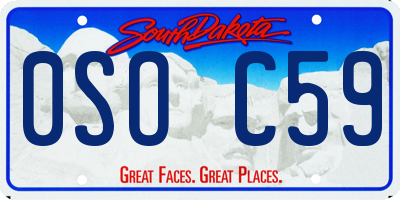 SD license plate 0SOC59