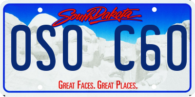 SD license plate 0SOC60