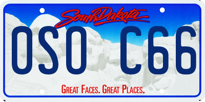 SD license plate 0SOC66