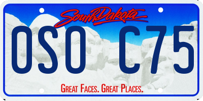 SD license plate 0SOC75
