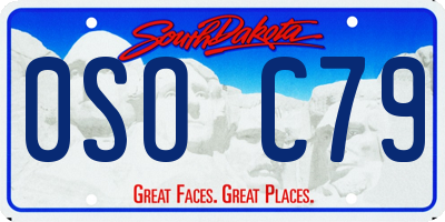 SD license plate 0SOC79