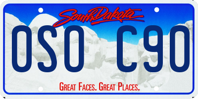 SD license plate 0SOC90