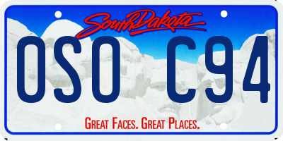 SD license plate 0SOC94