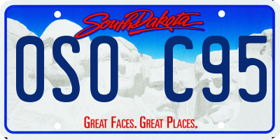 SD license plate 0SOC95