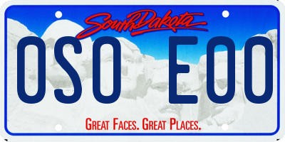 SD license plate 0SOE00