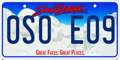 SD license plate 0SOE09