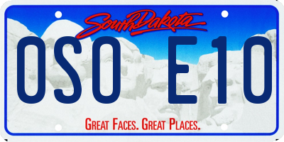 SD license plate 0SOE10