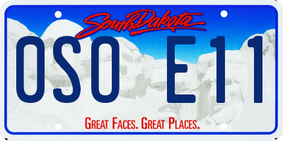 SD license plate 0SOE11