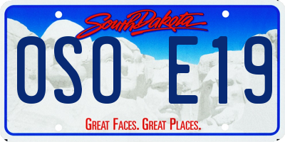 SD license plate 0SOE19