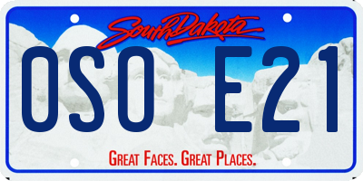 SD license plate 0SOE21