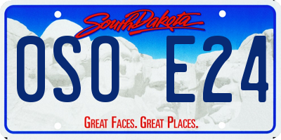 SD license plate 0SOE24
