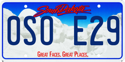 SD license plate 0SOE29