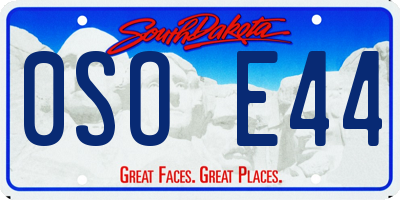 SD license plate 0SOE44