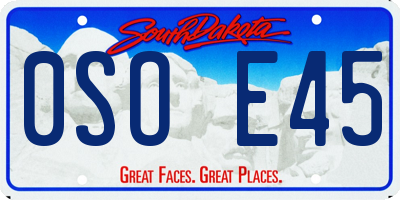 SD license plate 0SOE45