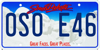 SD license plate 0SOE46
