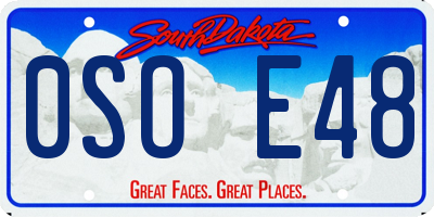 SD license plate 0SOE48