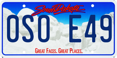 SD license plate 0SOE49