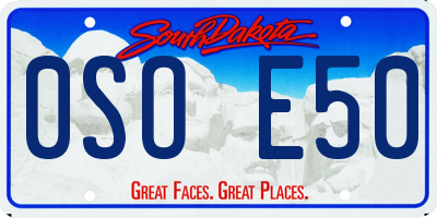 SD license plate 0SOE50