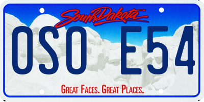 SD license plate 0SOE54
