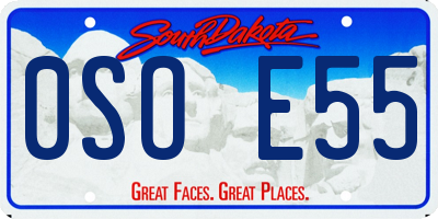 SD license plate 0SOE55