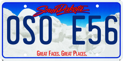 SD license plate 0SOE56