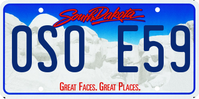 SD license plate 0SOE59