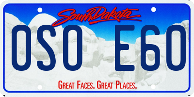 SD license plate 0SOE60