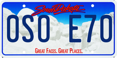 SD license plate 0SOE70