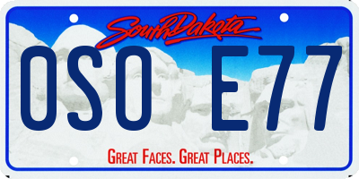 SD license plate 0SOE77