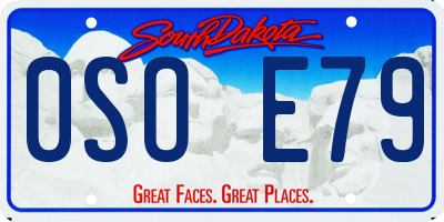 SD license plate 0SOE79