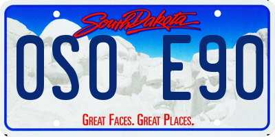 SD license plate 0SOE90