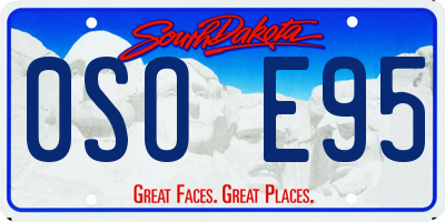 SD license plate 0SOE95