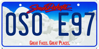 SD license plate 0SOE97