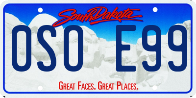 SD license plate 0SOE99