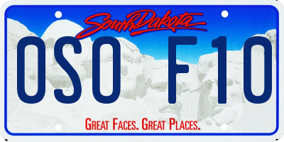 SD license plate 0SOF10