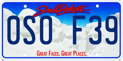 SD license plate 0SOF39