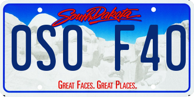 SD license plate 0SOF40