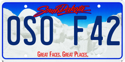 SD license plate 0SOF42