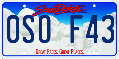 SD license plate 0SOF43