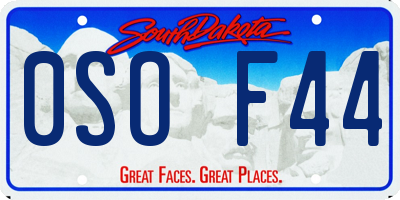 SD license plate 0SOF44