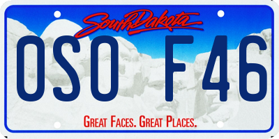 SD license plate 0SOF46