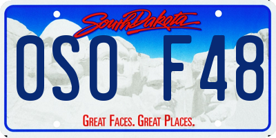 SD license plate 0SOF48