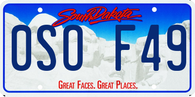 SD license plate 0SOF49