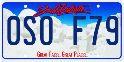 SD license plate 0SOF79