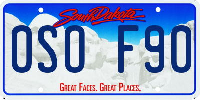 SD license plate 0SOF90