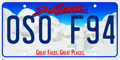SD license plate 0SOF94