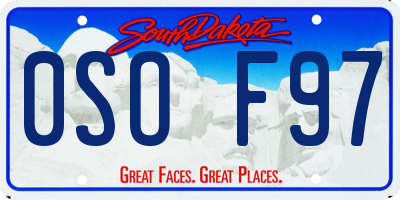 SD license plate 0SOF97