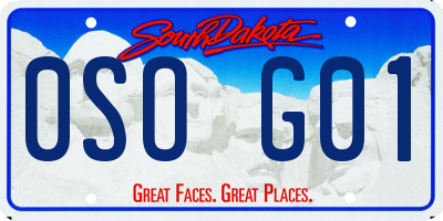 SD license plate 0SOG01